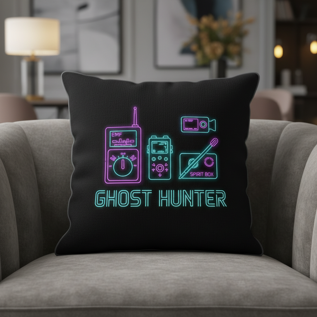 Ghost Hunter Throw Pillow