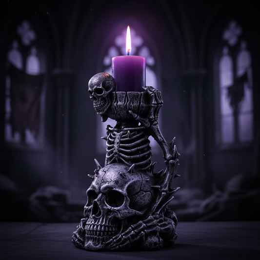 Skull Candle Holder